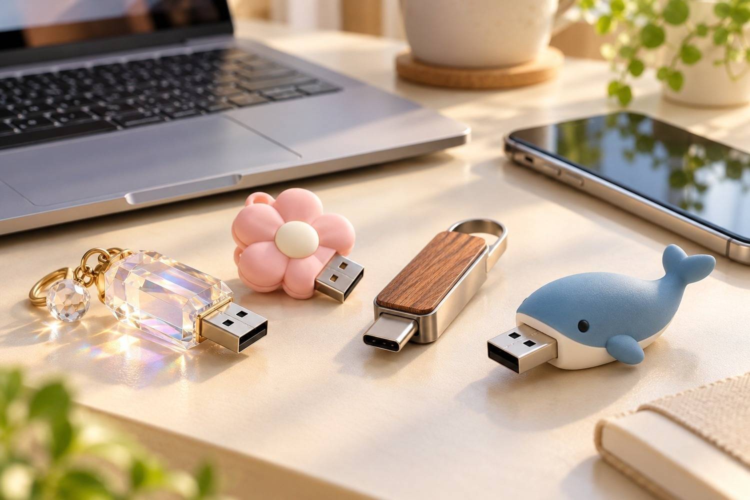 책상 위 작은 저장 장치에도 취향을 담고 싶다면, 디자인 USB 메모리