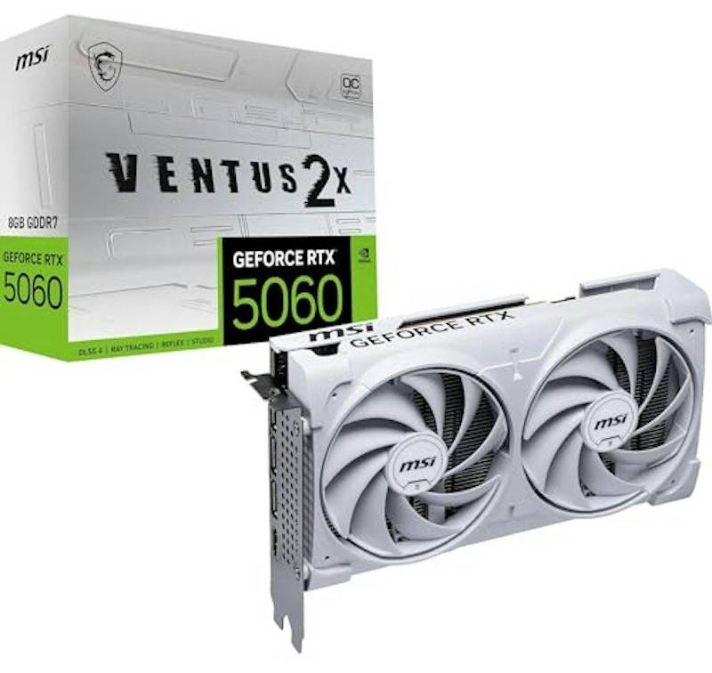 MICRO-STAR INTERNATIONAL MSI ｜ GeForce RTX 5060 8G VENTUS 2X OC ｜ G5060-8V2CW 이미지